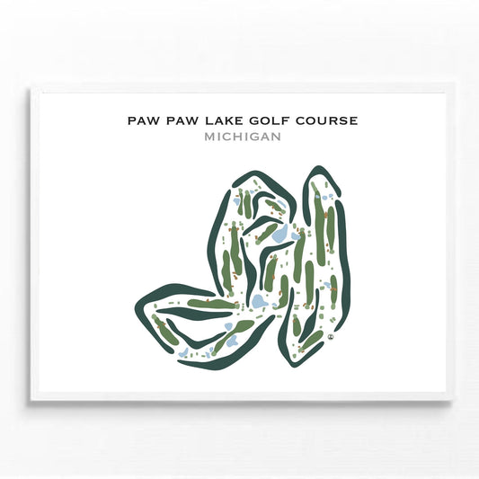 Paw Paw Lake Golf Course, Michigan - Printed Golf Courses