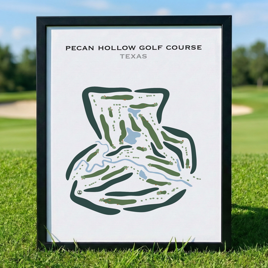 Pecan Hollow Golf Course, Texas - Printed Golf Course
