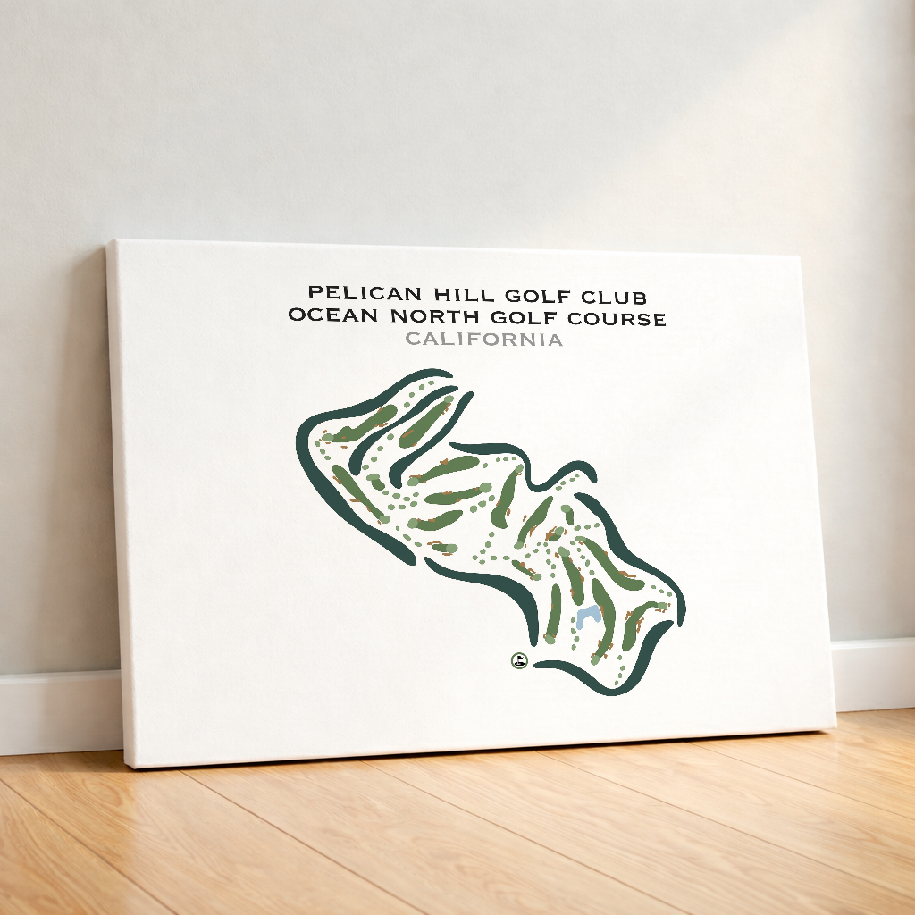 Pelican Hill Golf Club Ocean North Golf Course, California - Printed Golf Courses