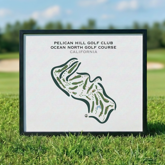 Pelican Hill Golf Club Ocean North Golf Course, California - Printed Golf Courses