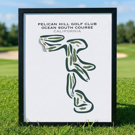 Pelican Hill Golf Club Ocean South Golf Course, California - Printed Golf Courses