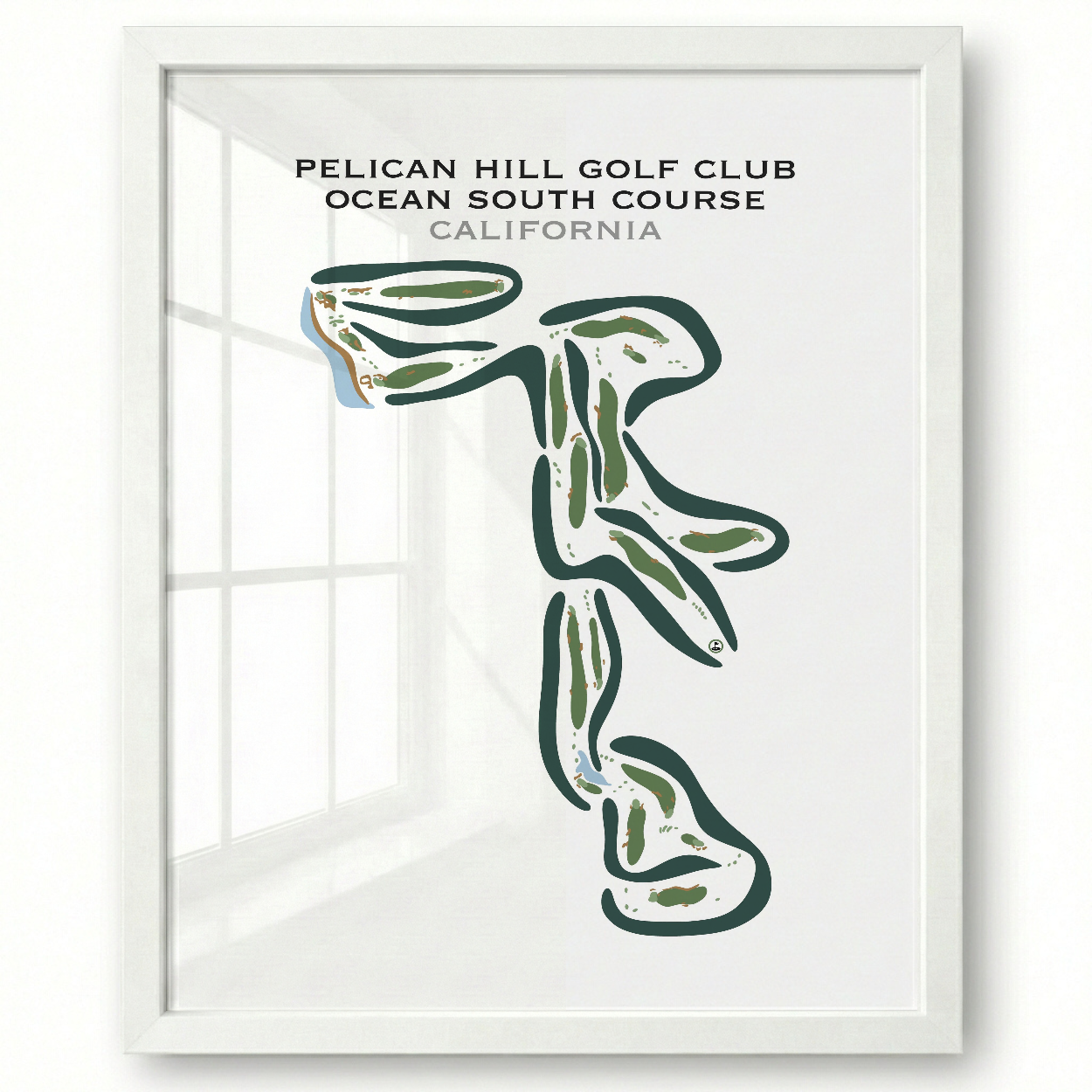 Pelican Hill Golf Club Ocean South Golf Course, California - Printed Golf Courses