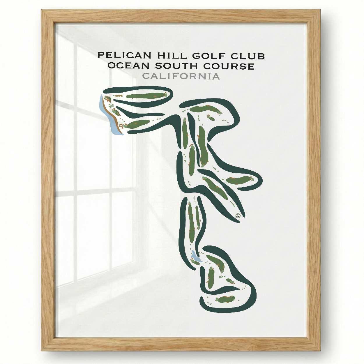 Pelican Hill Golf Club Ocean South Golf Course, California - Printed Golf Courses