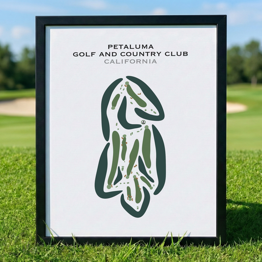 Petaluma Golf & Country Club, California - Printed Golf Course
