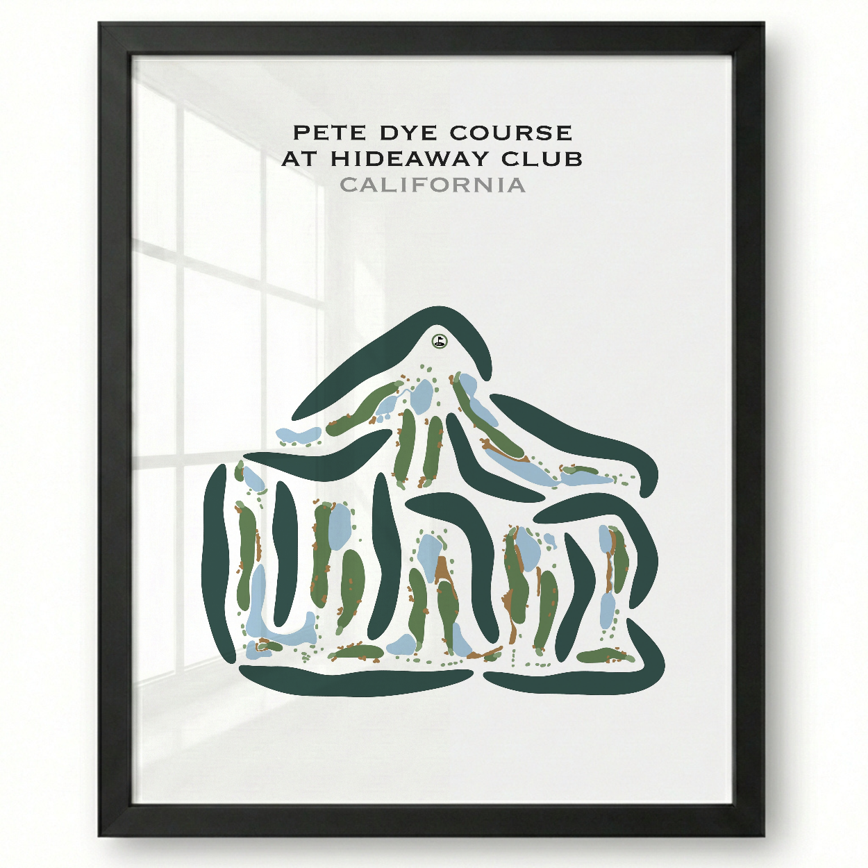 Pete Dye Course at Hideaway Club, California - Printed Golf Courses