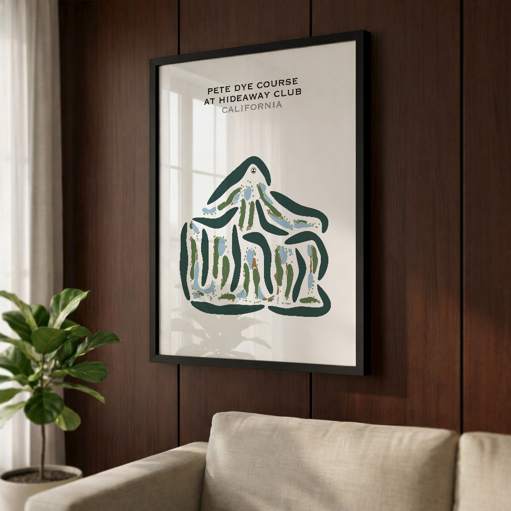 Pete Dye Course at Hideaway Club, California - Printed Golf Courses