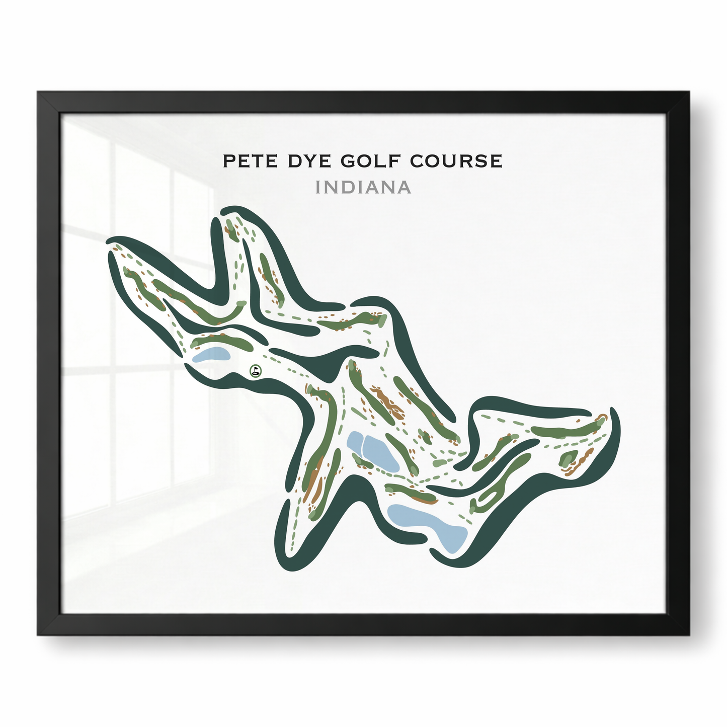 Pete Dye Golf Course, Indiana - Printed Golf Courses