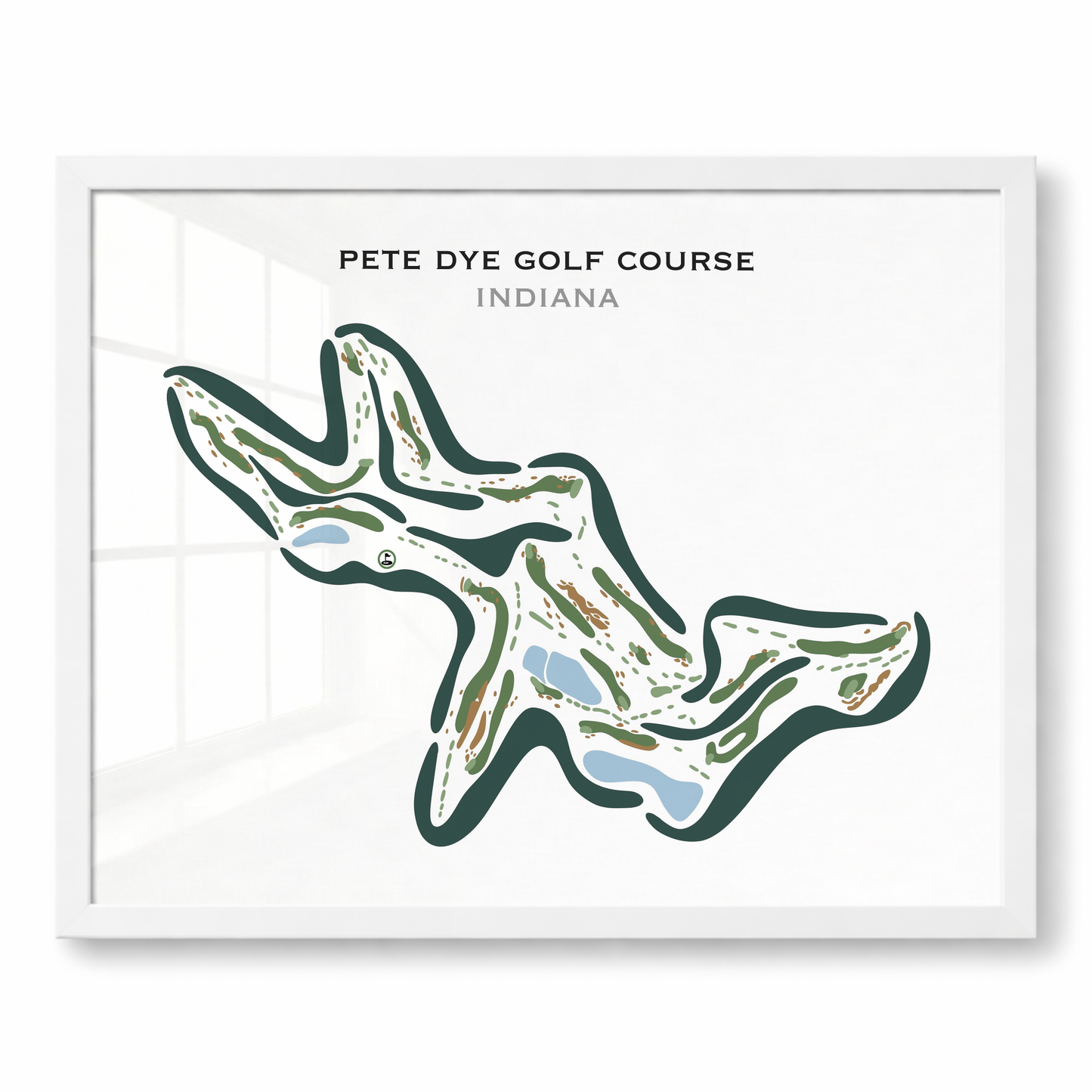 Pete Dye Golf Course, Indiana - Printed Golf Courses