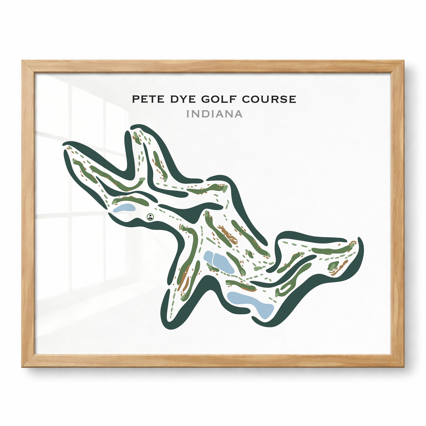 Pete Dye Golf Course, Indiana - Printed Golf Courses