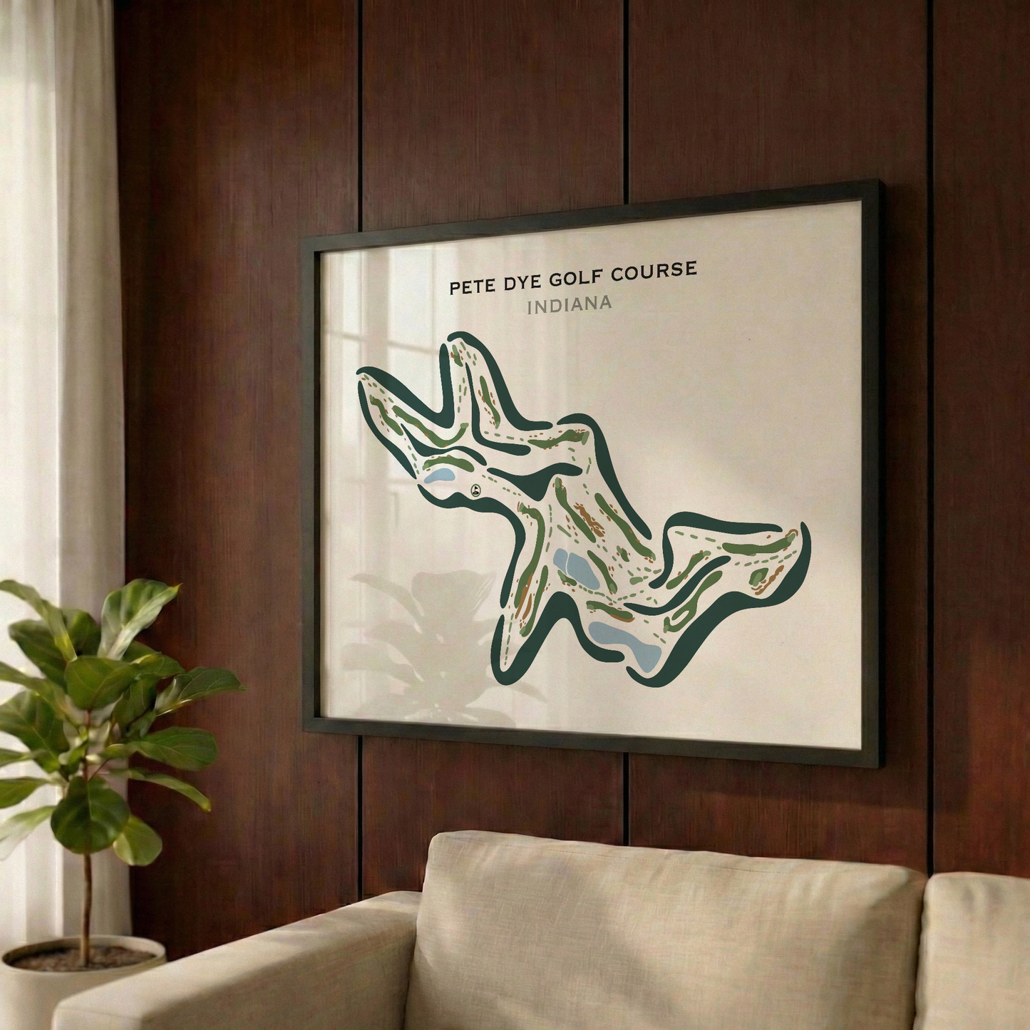 Pete Dye Golf Course, Indiana - Printed Golf Courses