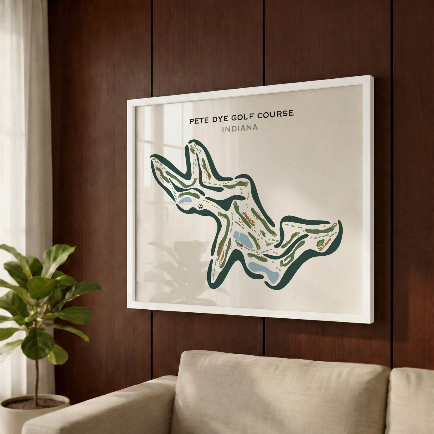 Pete Dye Golf Course, Indiana - Printed Golf Courses