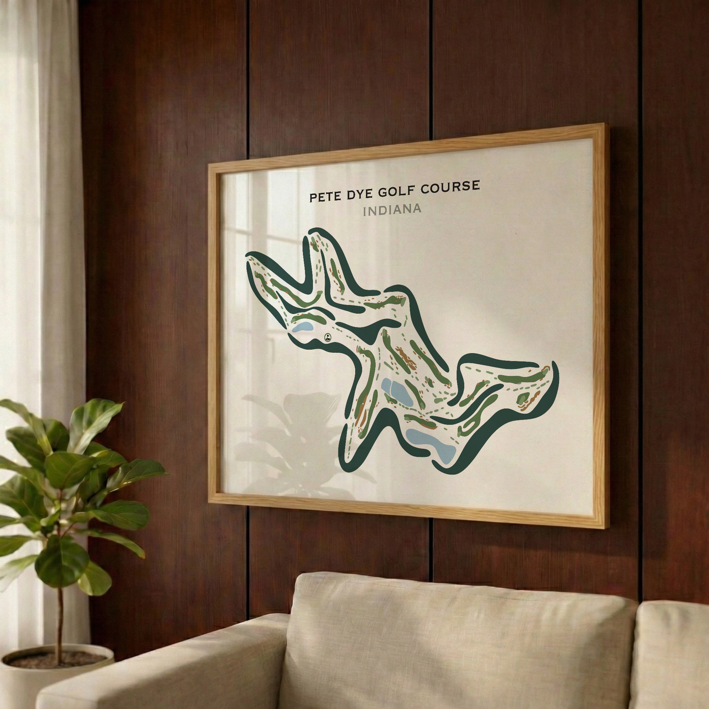 Pete Dye Golf Course, Indiana - Printed Golf Courses