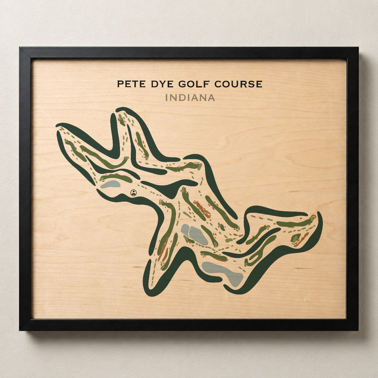 Pete Dye Golf Course, Indiana - Printed Golf Courses