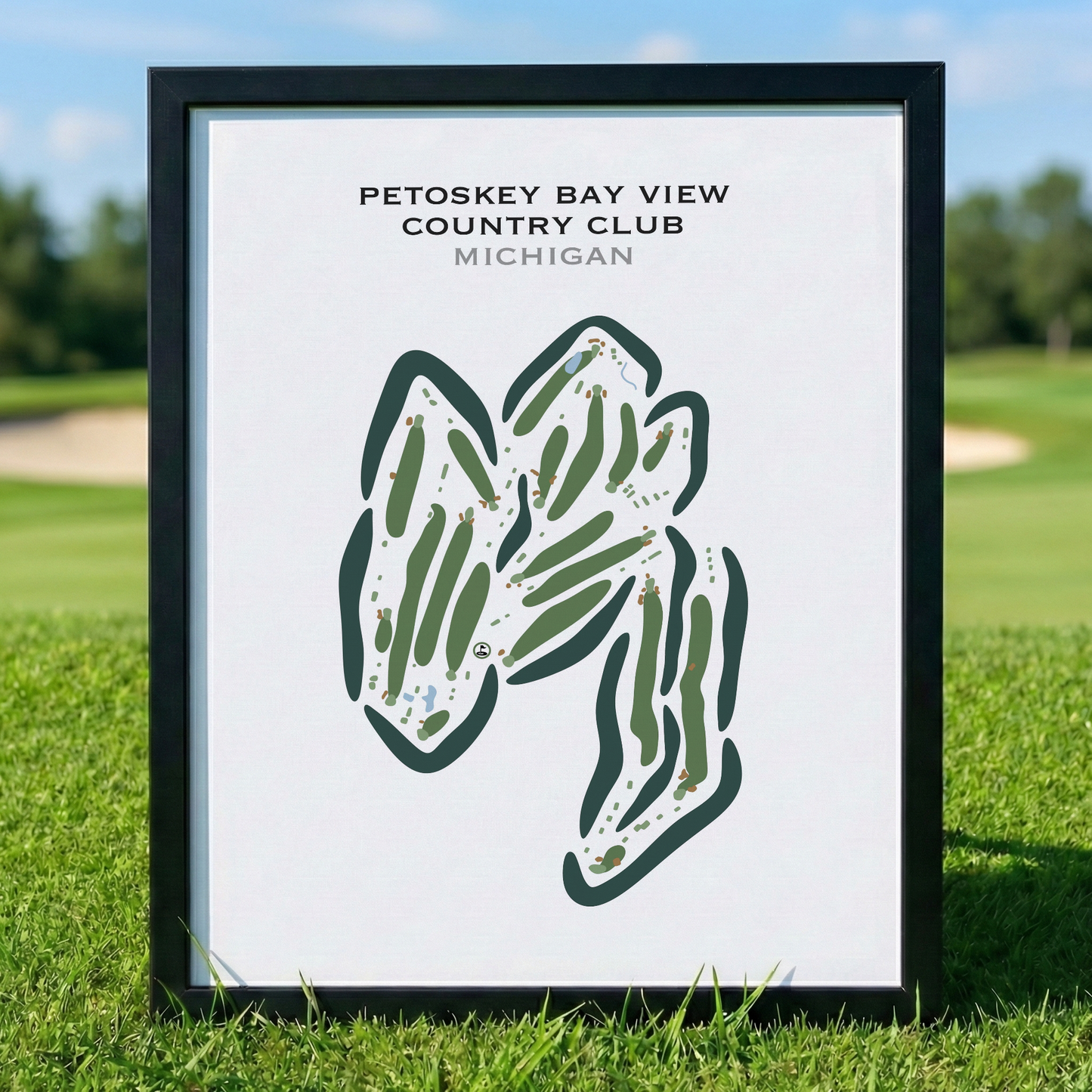 Petoskey Bay View Country Club, Michigan - Printed Golf Courses