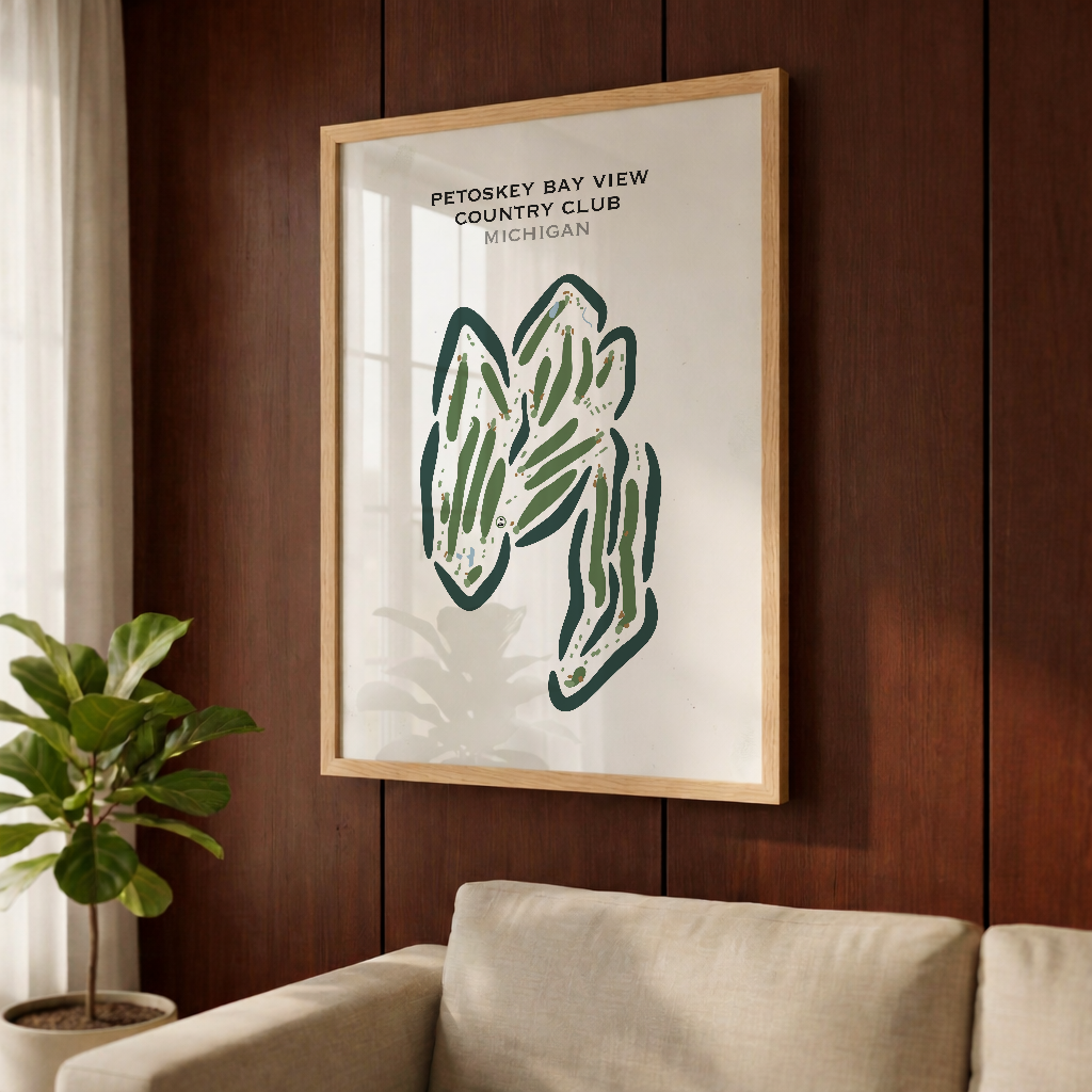 Petoskey Bay View Country Club, Michigan - Printed Golf Courses