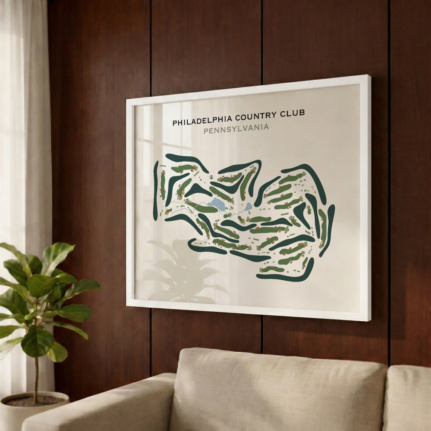 Philadelphia Country Club, Pennsylvania - Printed Golf Course