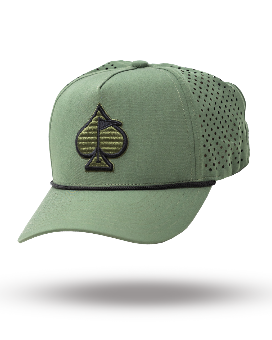 Perforated Golf Rope Hat - Olive