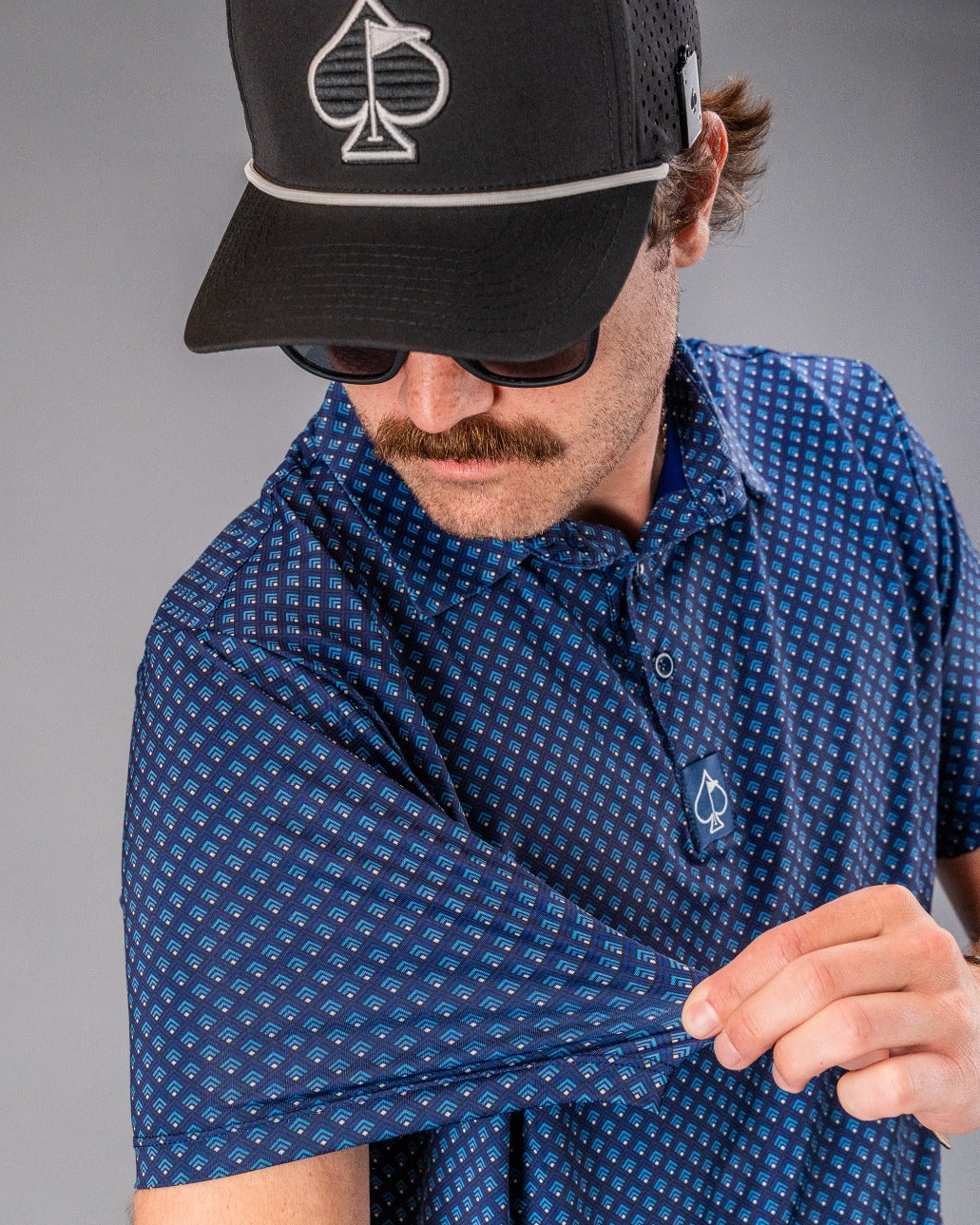 Blue Geo Golf Polo