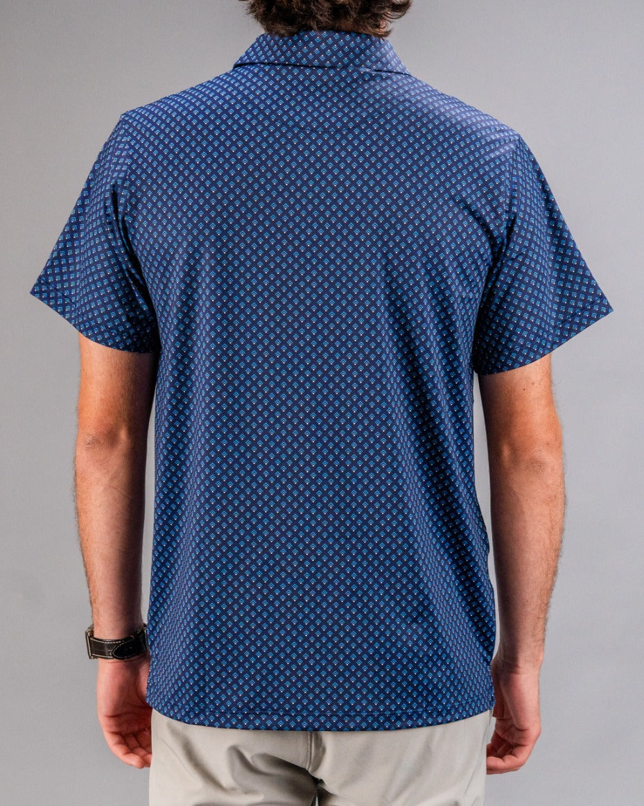 Blue Geo Golf Polo