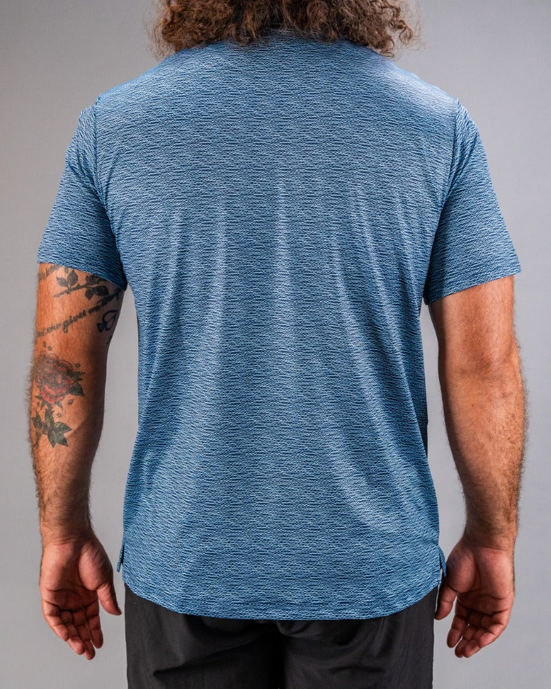 Squiggle Blue Golf Polo