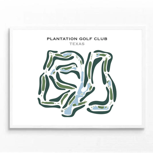 Plantation Golf Club, Texas - Printed Golf Course