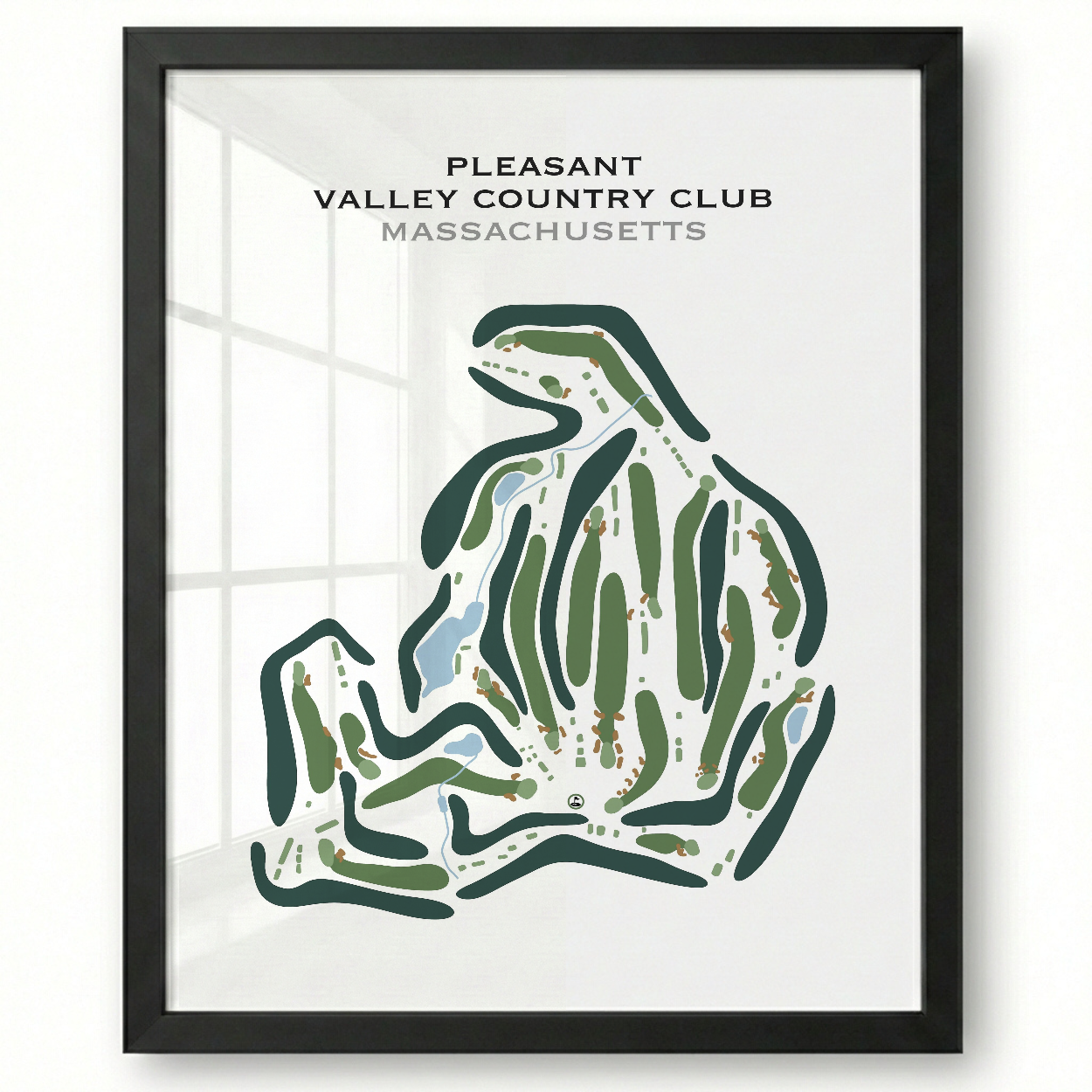 Pleasant Valley Country Club, Massachusetts - Printed Golf Course