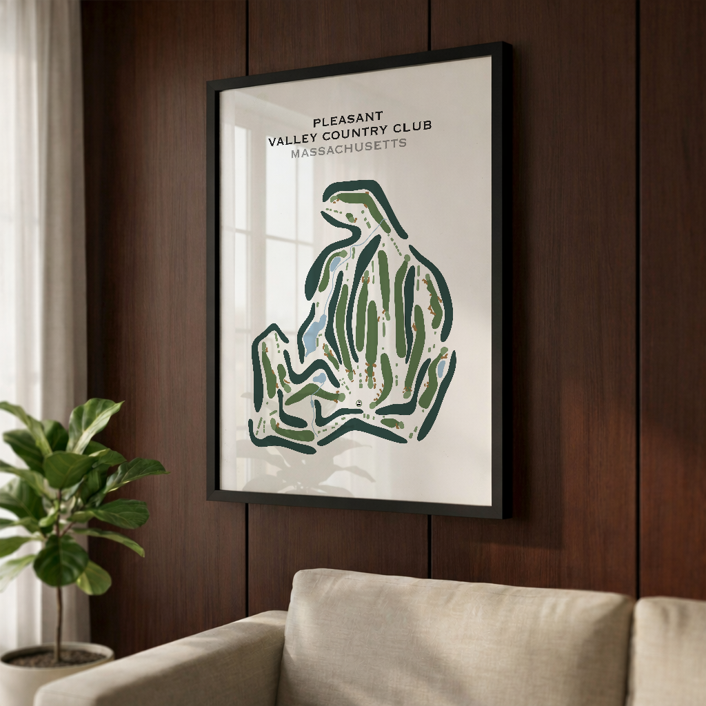 Pleasant Valley Country Club, Massachusetts - Printed Golf Course