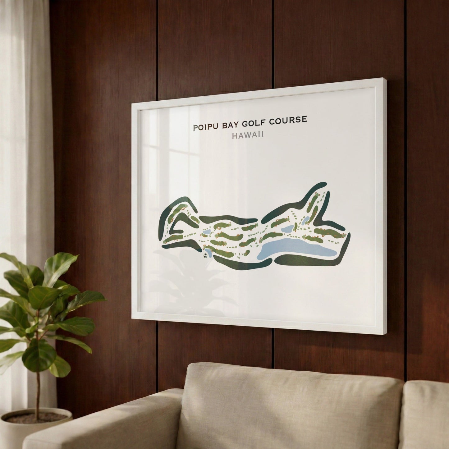 Poipu Bay Golf Course, Hawaii - Printed Golf Courses