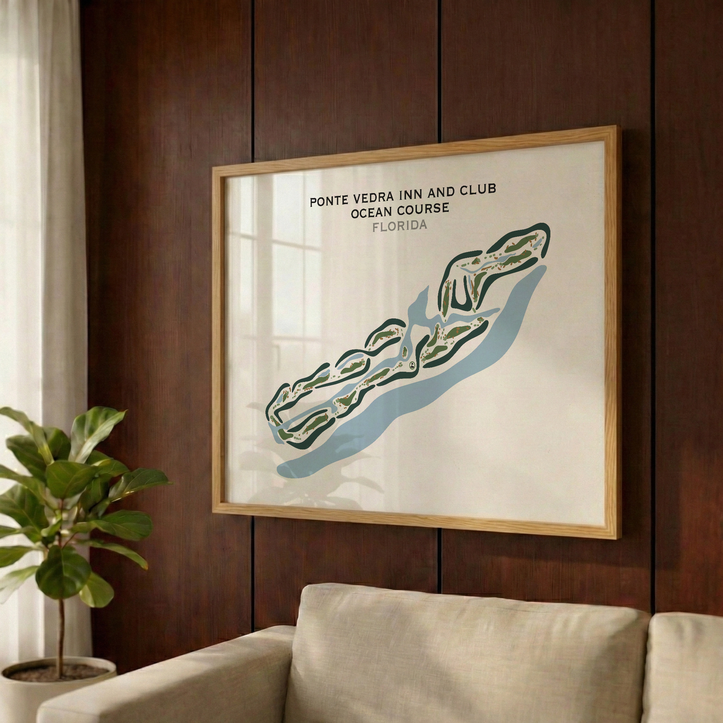 Ponte Vedra Inn & Club Ocean Course, Florida - Printed Golf Courses