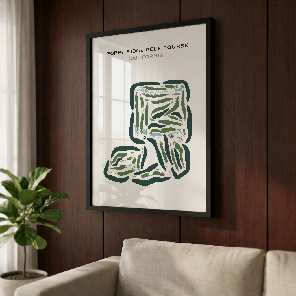 Poppy Ridge Golf Course, California - Printed Golf Courses