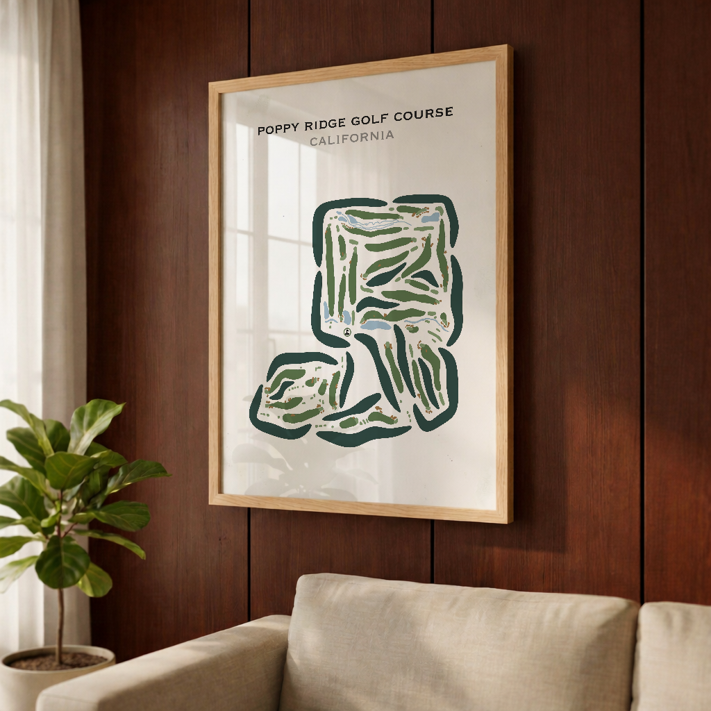 Poppy Ridge Golf Course, California - Printed Golf Courses