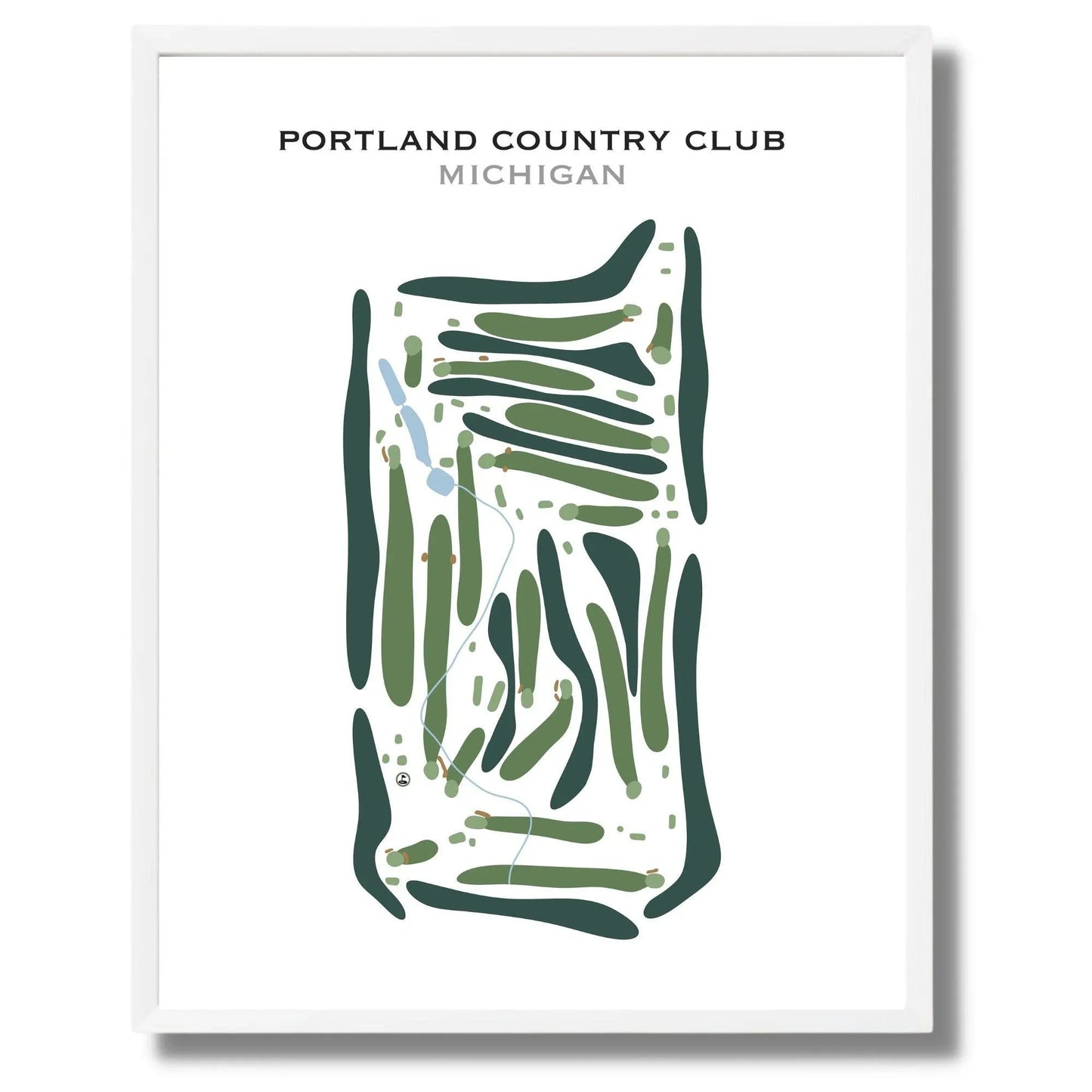 Portland Country Club, Michigan - Printed Golf Course