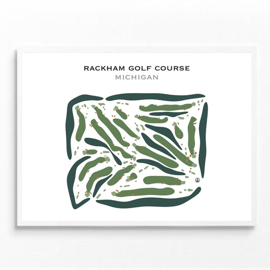 Rackham Golf Course, Michigan - Printed Golf Courses
