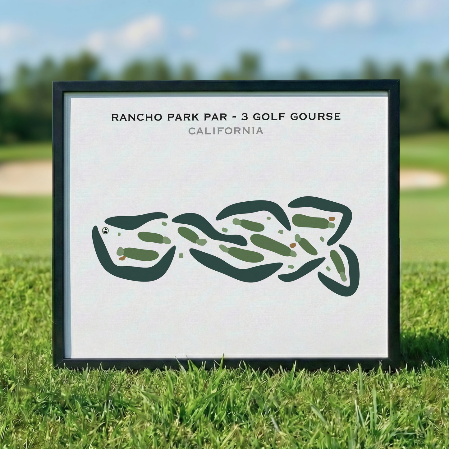 Rancho Park Par - 3 Golf Course, California - Printed Golf Courses