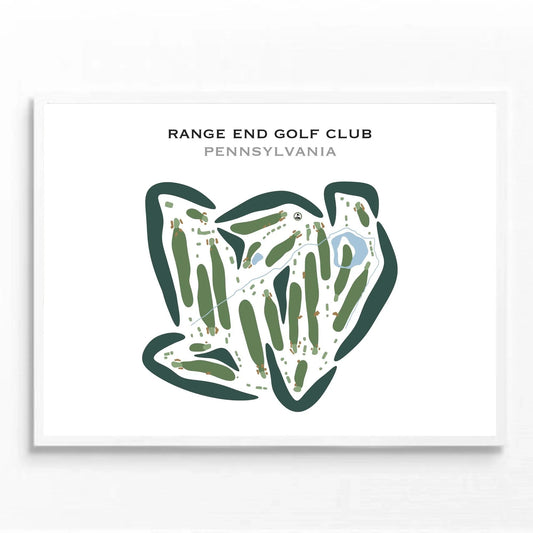 Range End Golf Club, Dillsburg, Pennsylvania - Printed Golf Courses