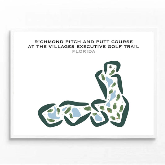 Richmond Pitch and Putt Course at The Villages Executive Golf Trail, Florida - Printed Golf Courses