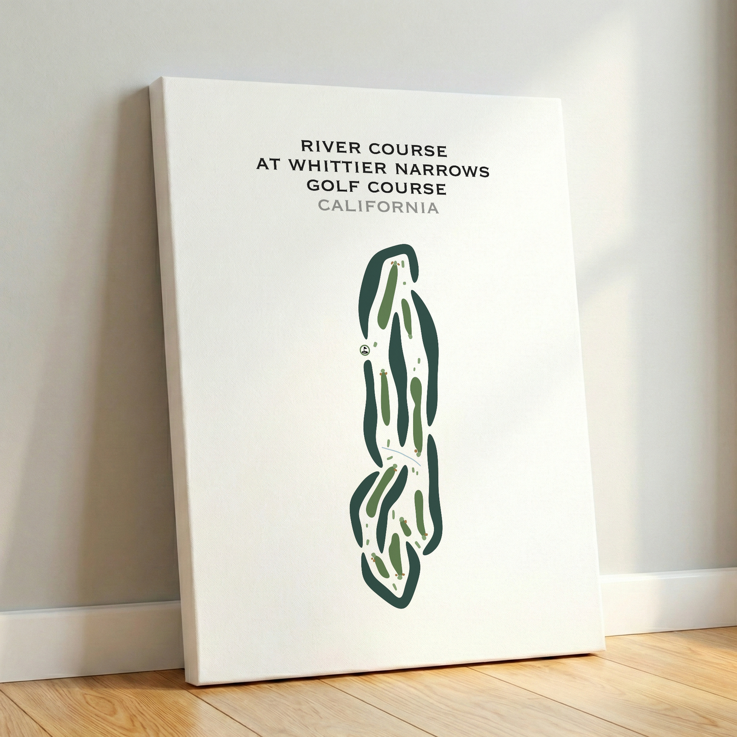 River Course at Whittier Narrows Golf Course, California - Printed Golf Courses