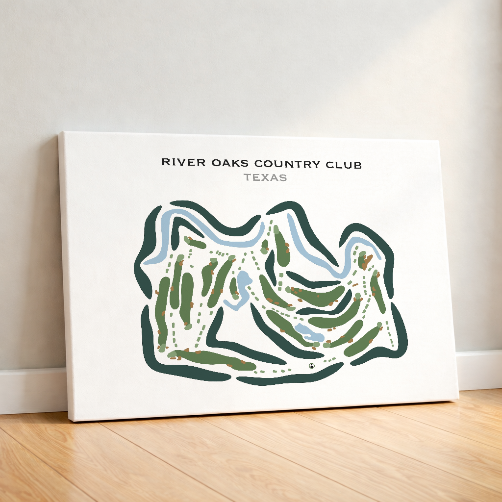 River Oaks Country Club, Texas - Printed Golf Courses