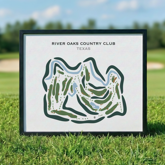 River Oaks Country Club, Texas - Printed Golf Courses