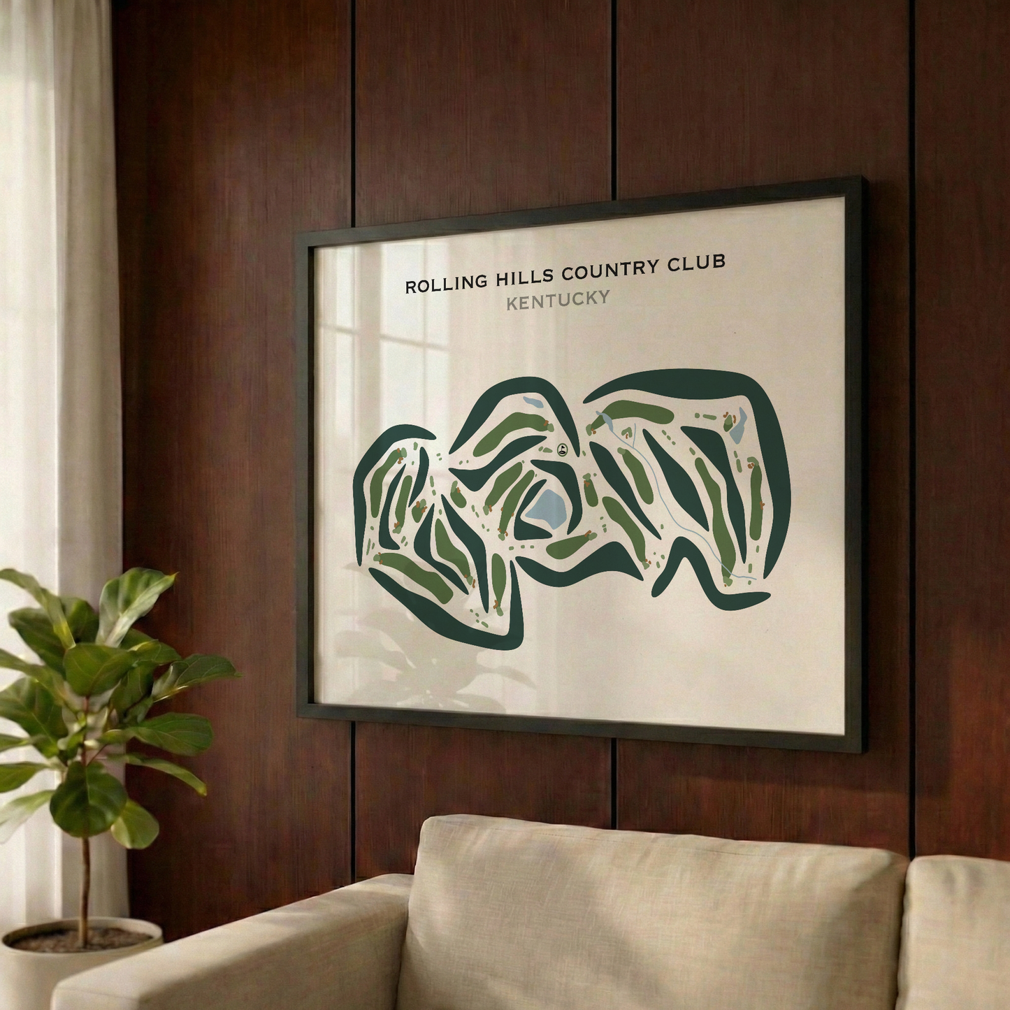 Rolling Hills Country Club, Kentucky - Printed Golf Courses