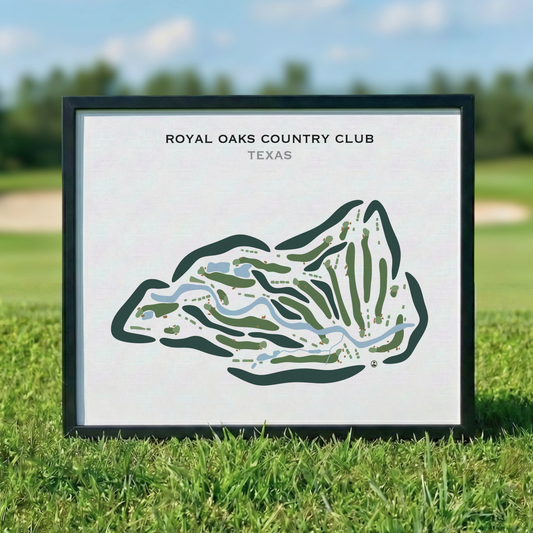 Royal Oaks Country Club, Texas - Printed Golf Course