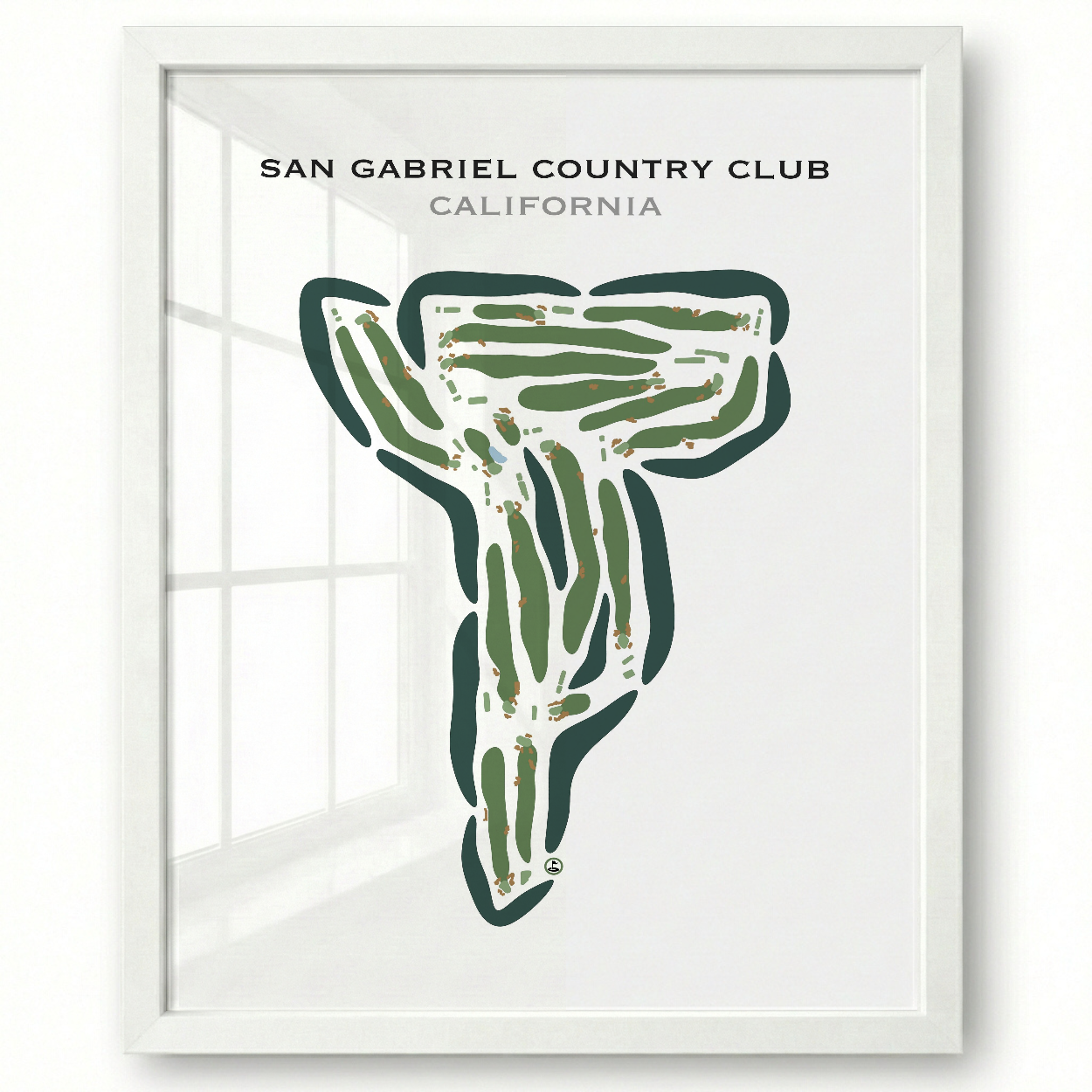 San Gabriel Country Club, California - Printed Golf Courses