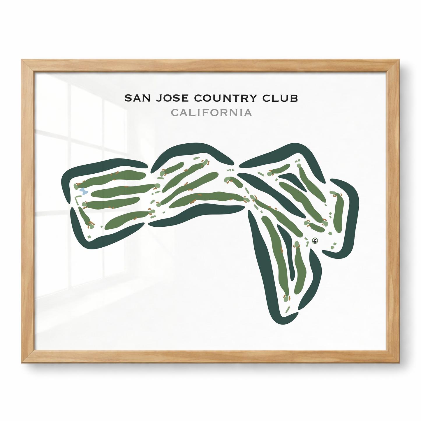 San Jose Country Club, California - Printed Golf Courses