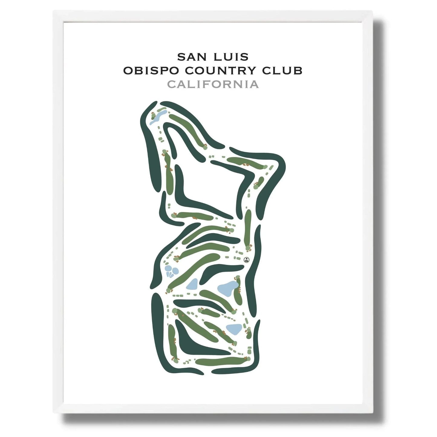 San Luis Obispo Country Club, California - Printed Golf Course