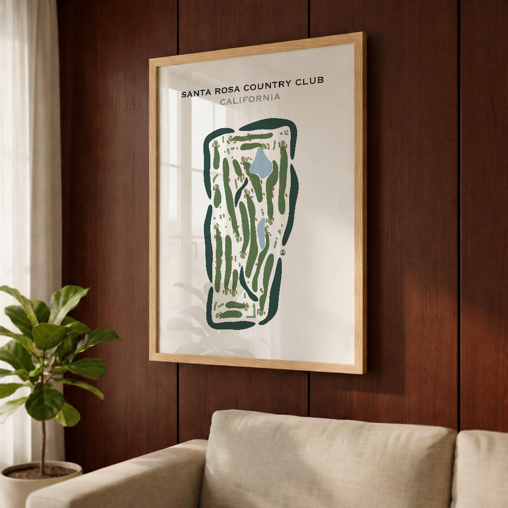 Santa Rosa Country Club, California - Printed Golf Courses
