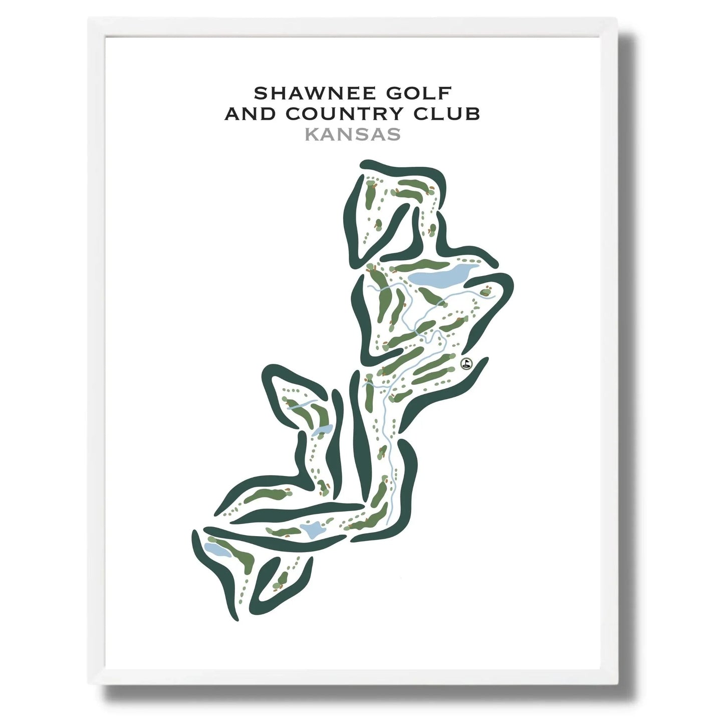 Shawnee Golf and Country Club, Kansas - Printed Golf Courses