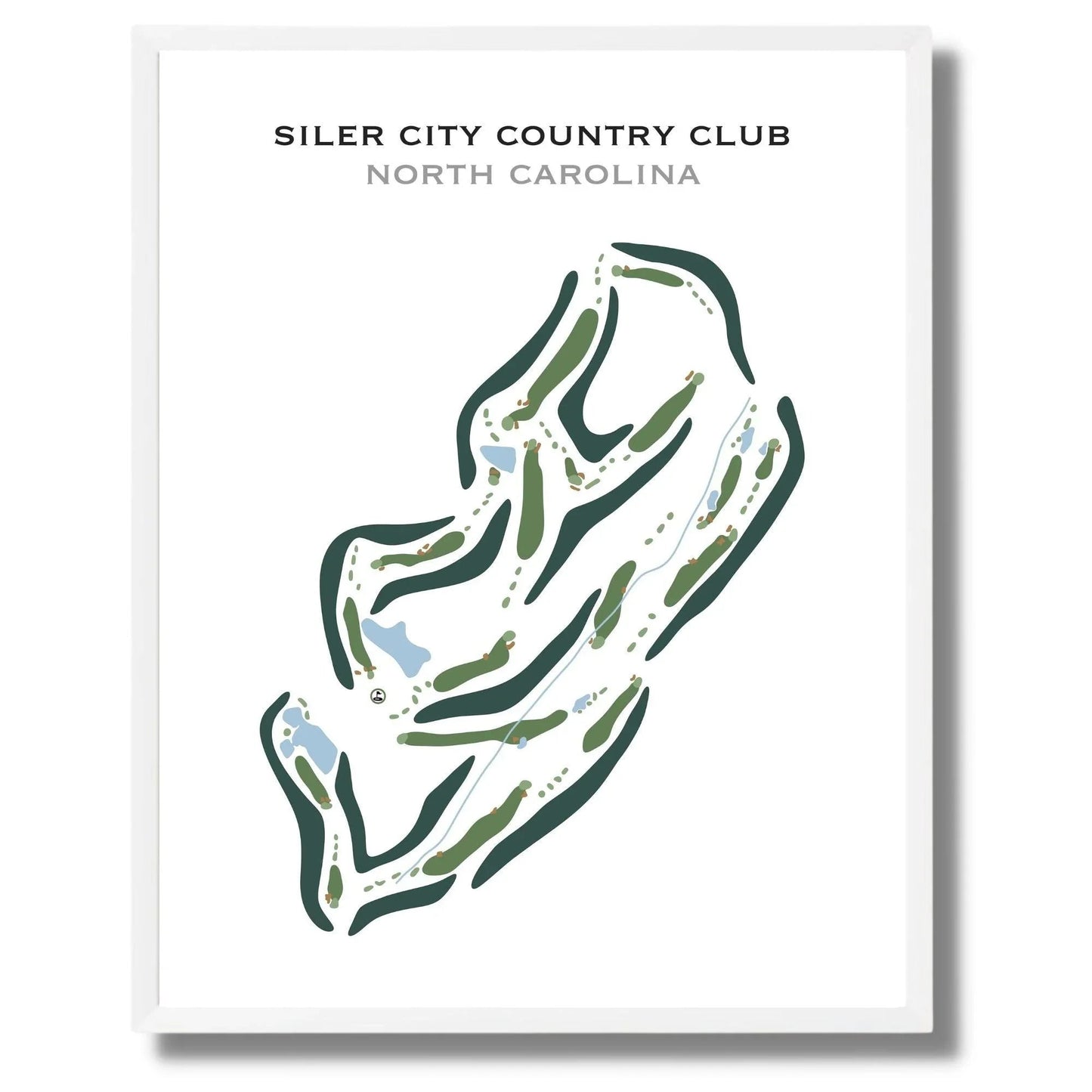 Siler City Country Club, North Carolina - Printed Golf Course