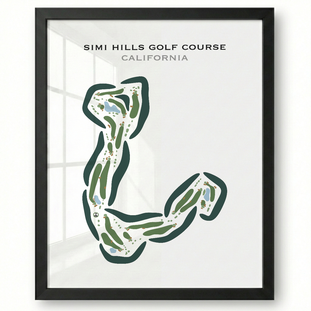 Simi Hills Golf Course, California - Printed Golf Courses