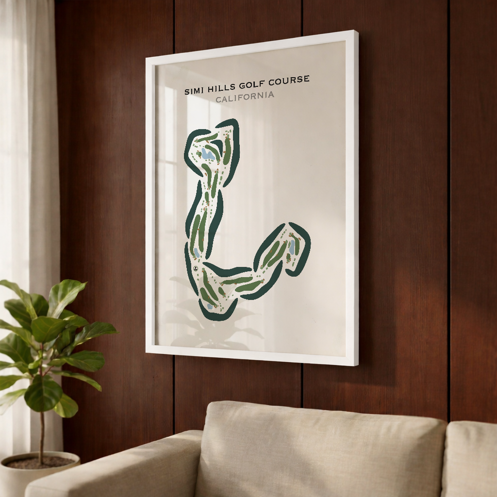 Simi Hills Golf Course, California - Printed Golf Courses