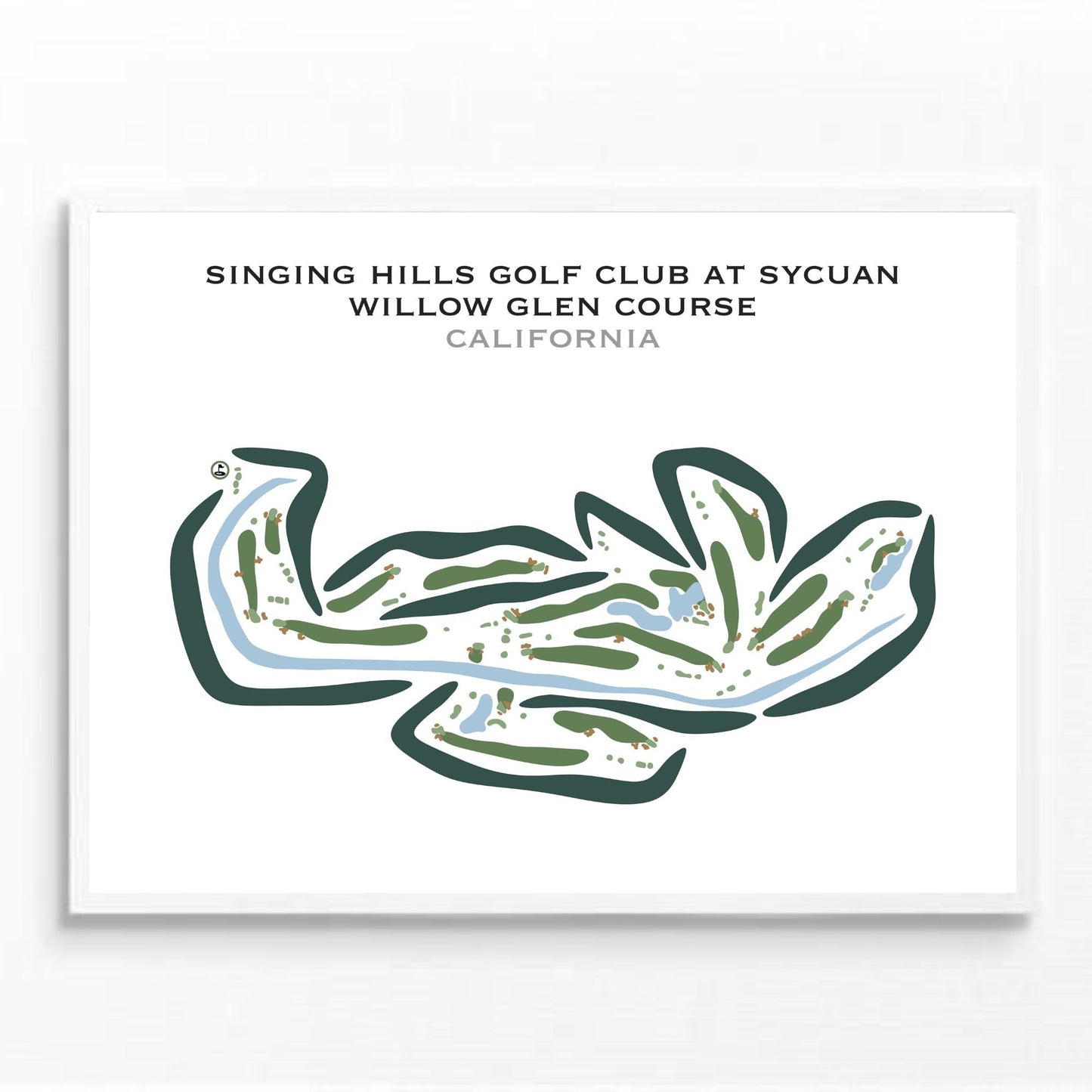 Singing Hills Golf Resort at Sycuan - Willow Glen Course, California - Printed Golf Courses